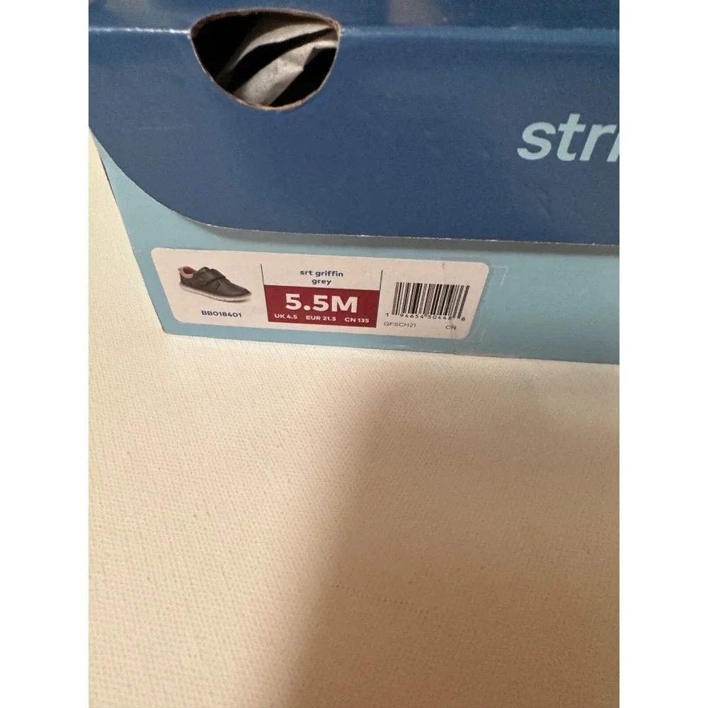 Stride Rite Griffin Shoes in Grey Toddler 5.5M